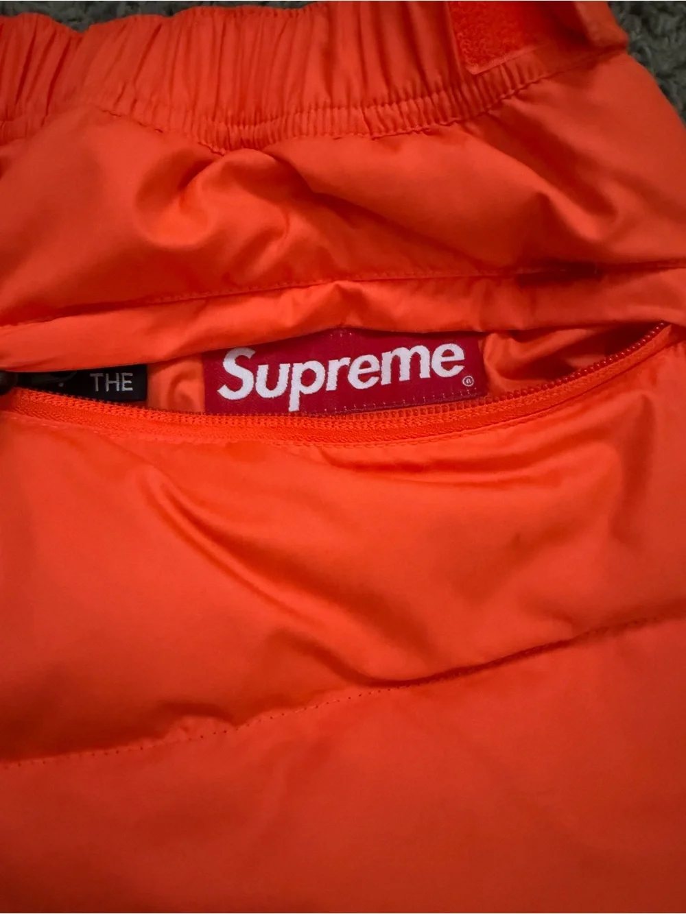 The Supreme North Face Bright Orange Insulated Joggers